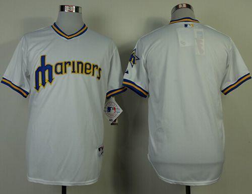 Mariners Blank White 1979 Turn Back The Clock Stitched MLB Jersey - Click Image to Close